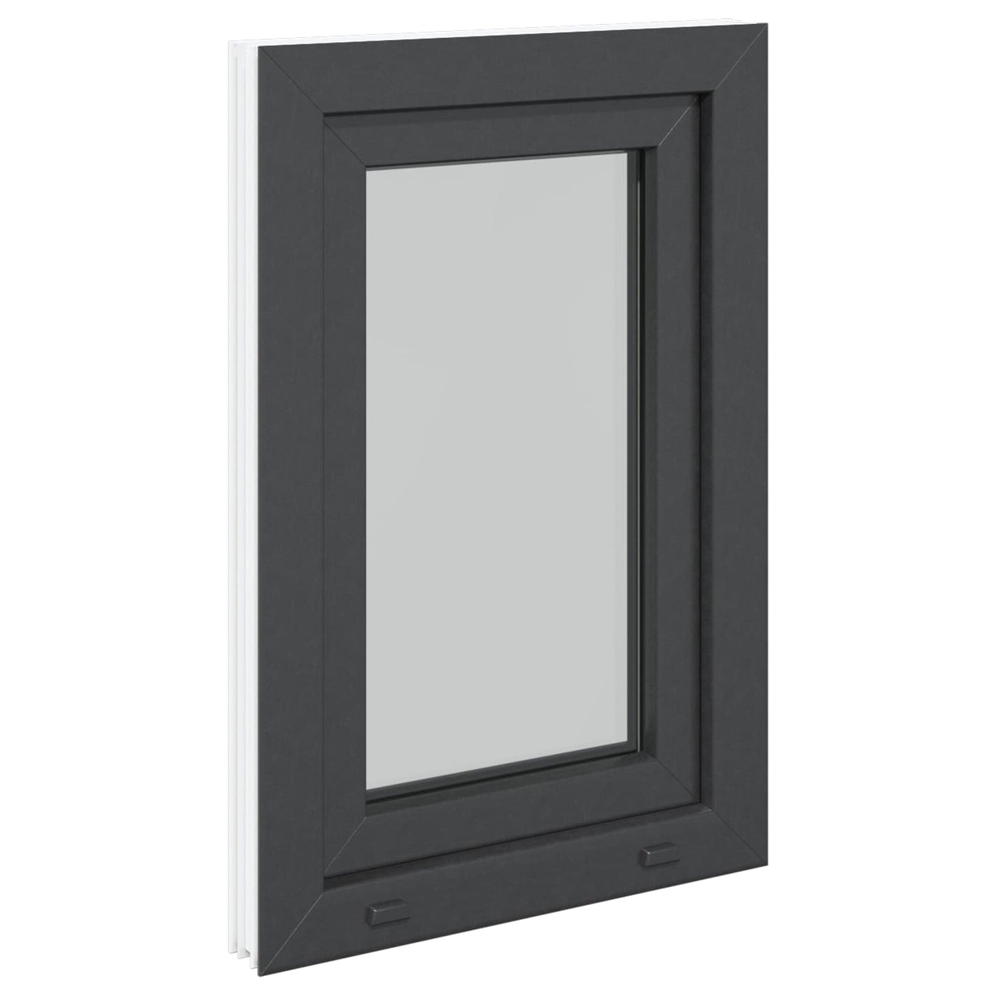 Basement Window RISOR 50 x 75 cm PVC and Glass Anthracite