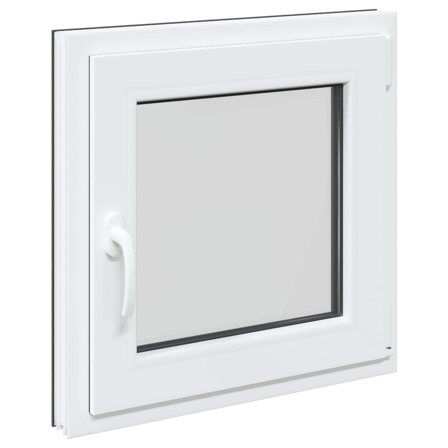 Basement Window RISOR 60 x 60 cm PVC and Glass Anthracite