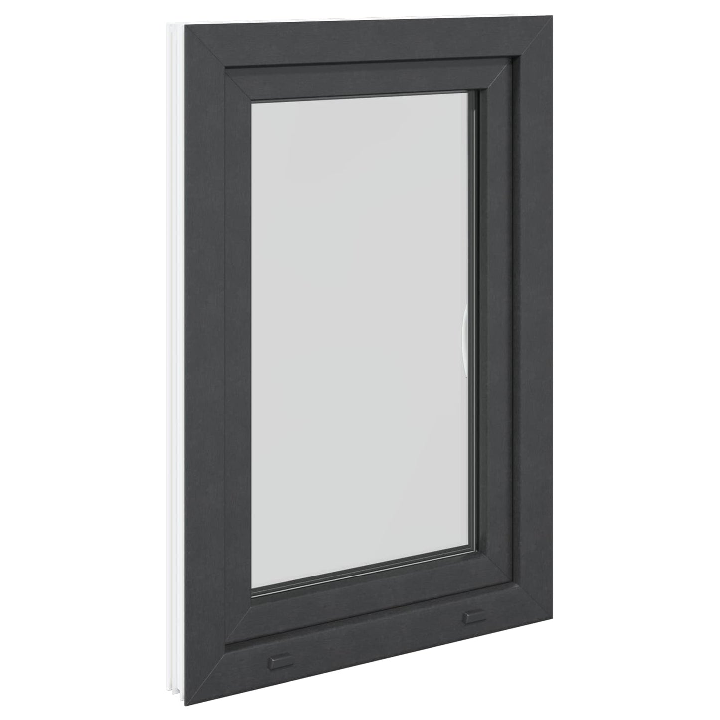 Basement Window RISOR 60 x 90 cm PVC and Glass Anthracite