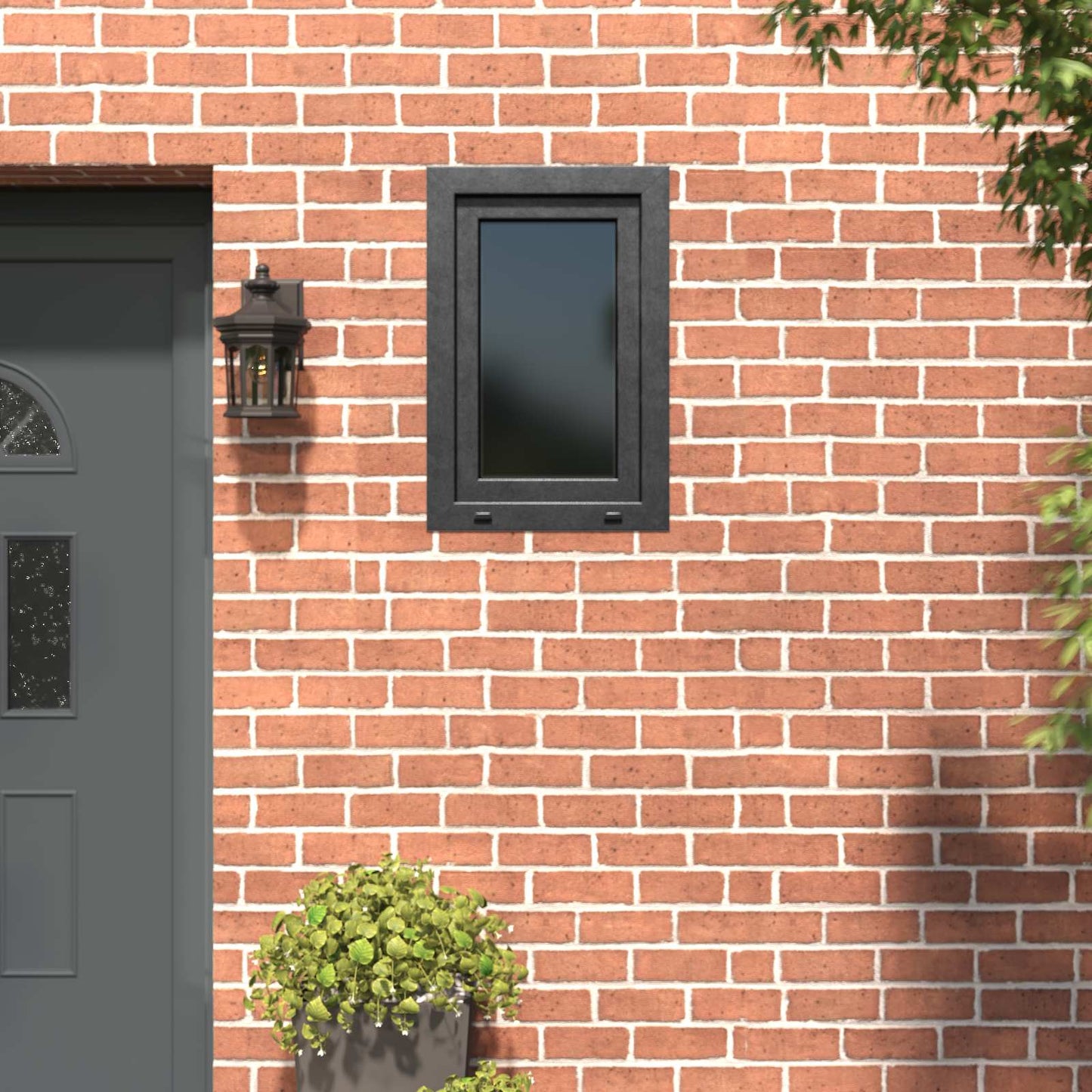 Basement Window RISOR 60 x 100 cm PVC and Glass Anthracite