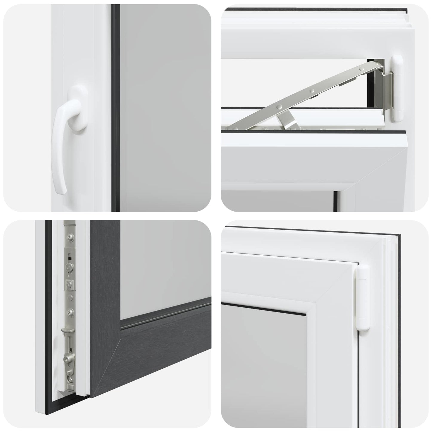 Tilt & Turn Basement Window RISOR 60 x 100 cm PVC and Glass
