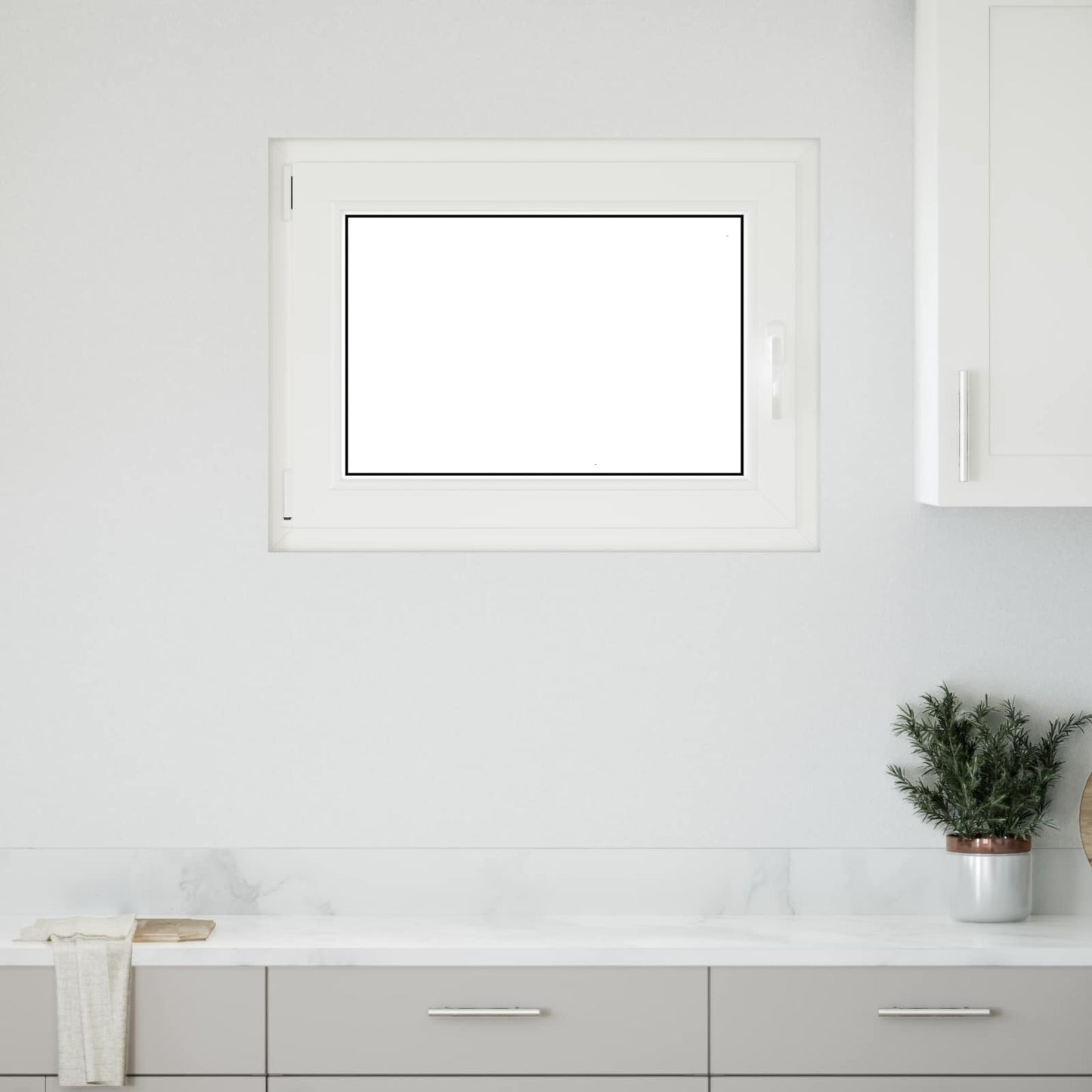 Basement Window RISOR 80 x 70 cm PVC and Glass Anthracite