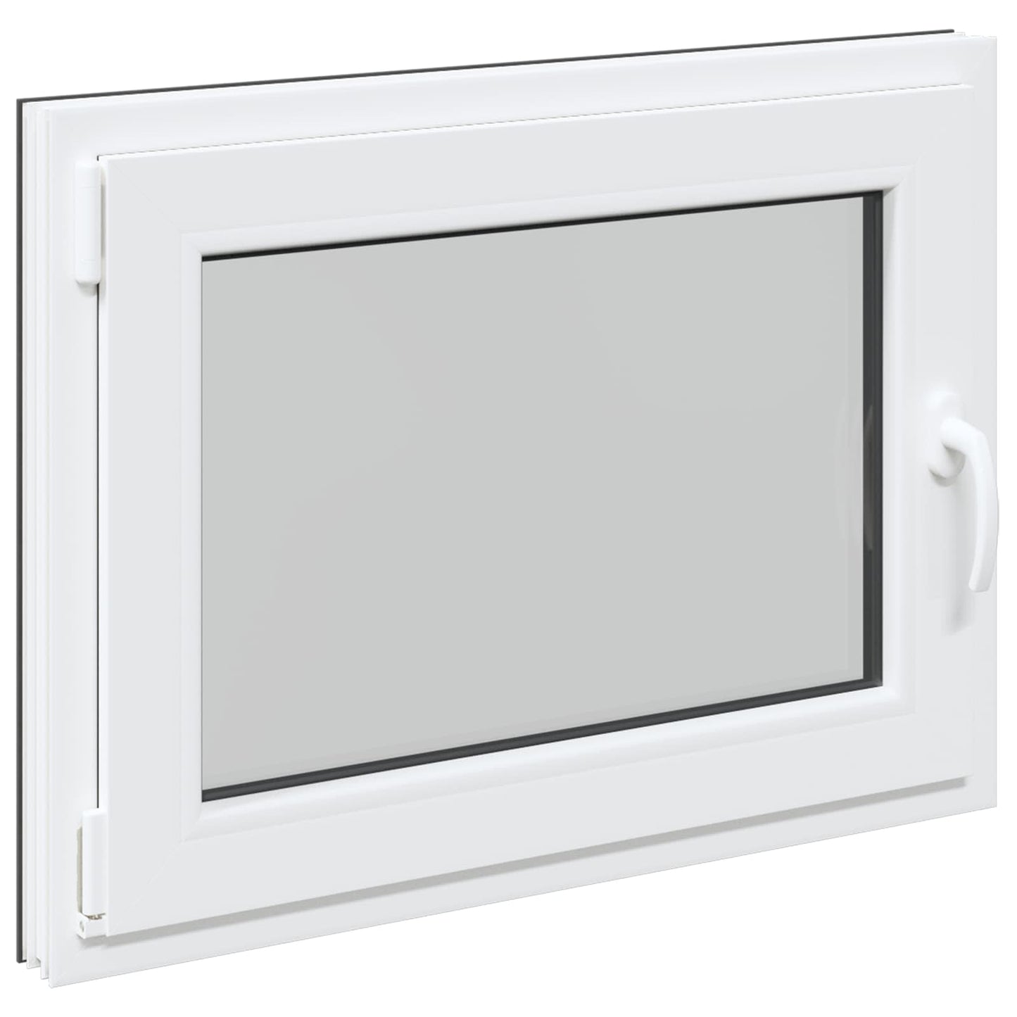 Basement Window RISOR 80 x 70 cm PVC and Glass Anthracite