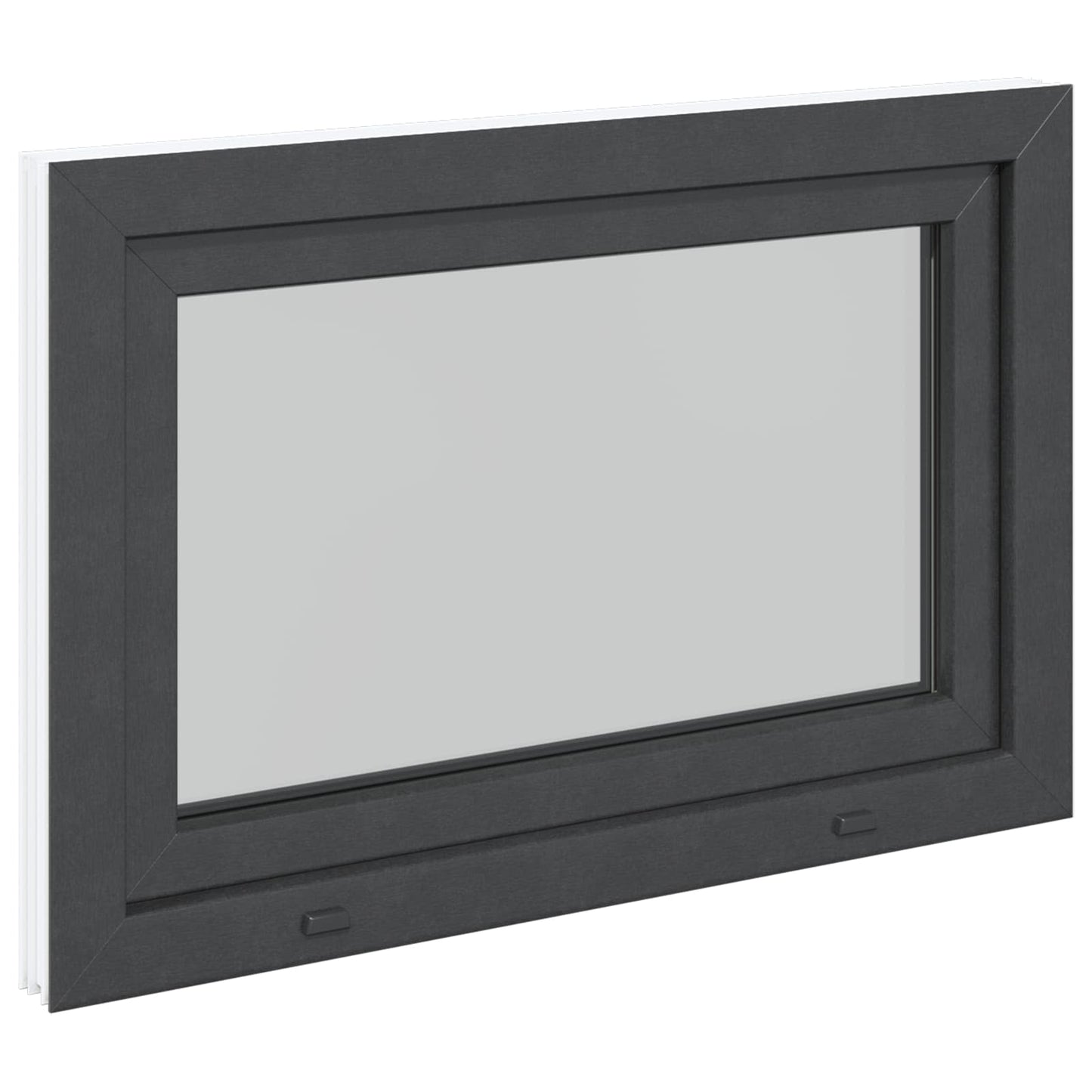 Basement Window RISOR 90 x 50 cm PVC and Glass Anthracite