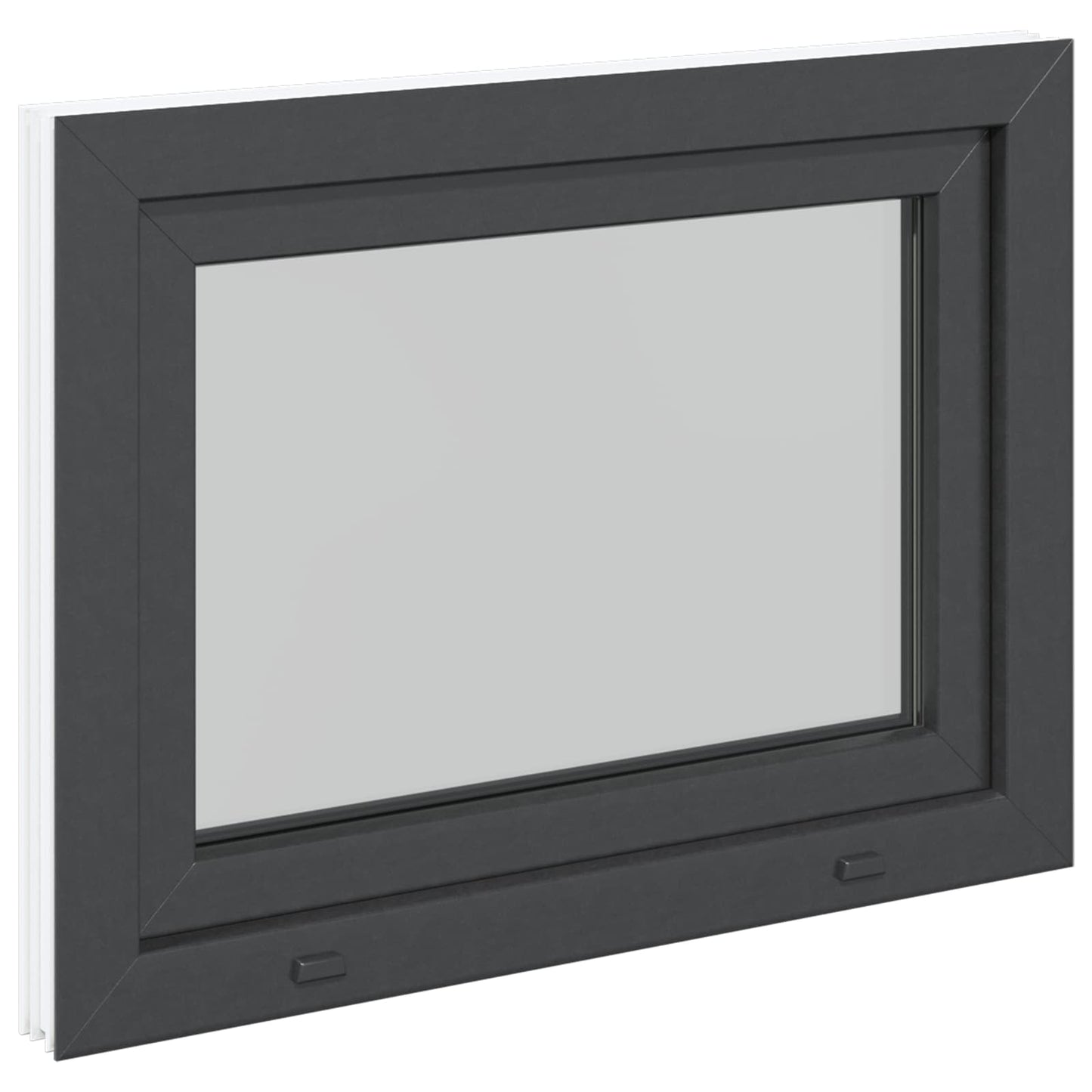 Basement Window RISOR 90 x 60 cm PVC and Glass Anthracite