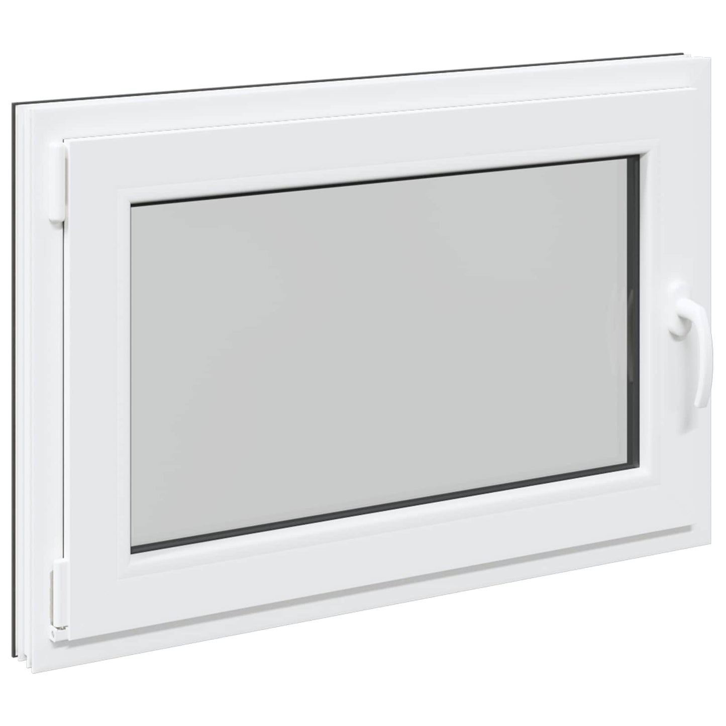 Basement Window RISOR 90 x 70 cm PVC and Glass Anthracite