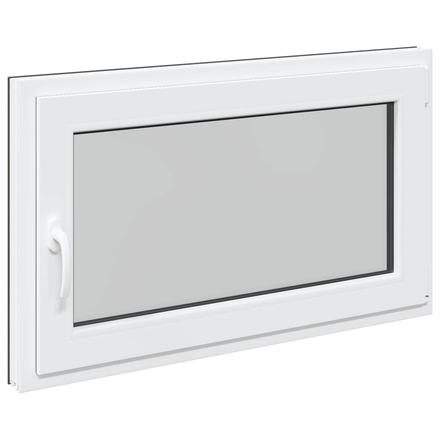 Basement Window RISOR 100 x 50 cm PVC and Glass Anthracite