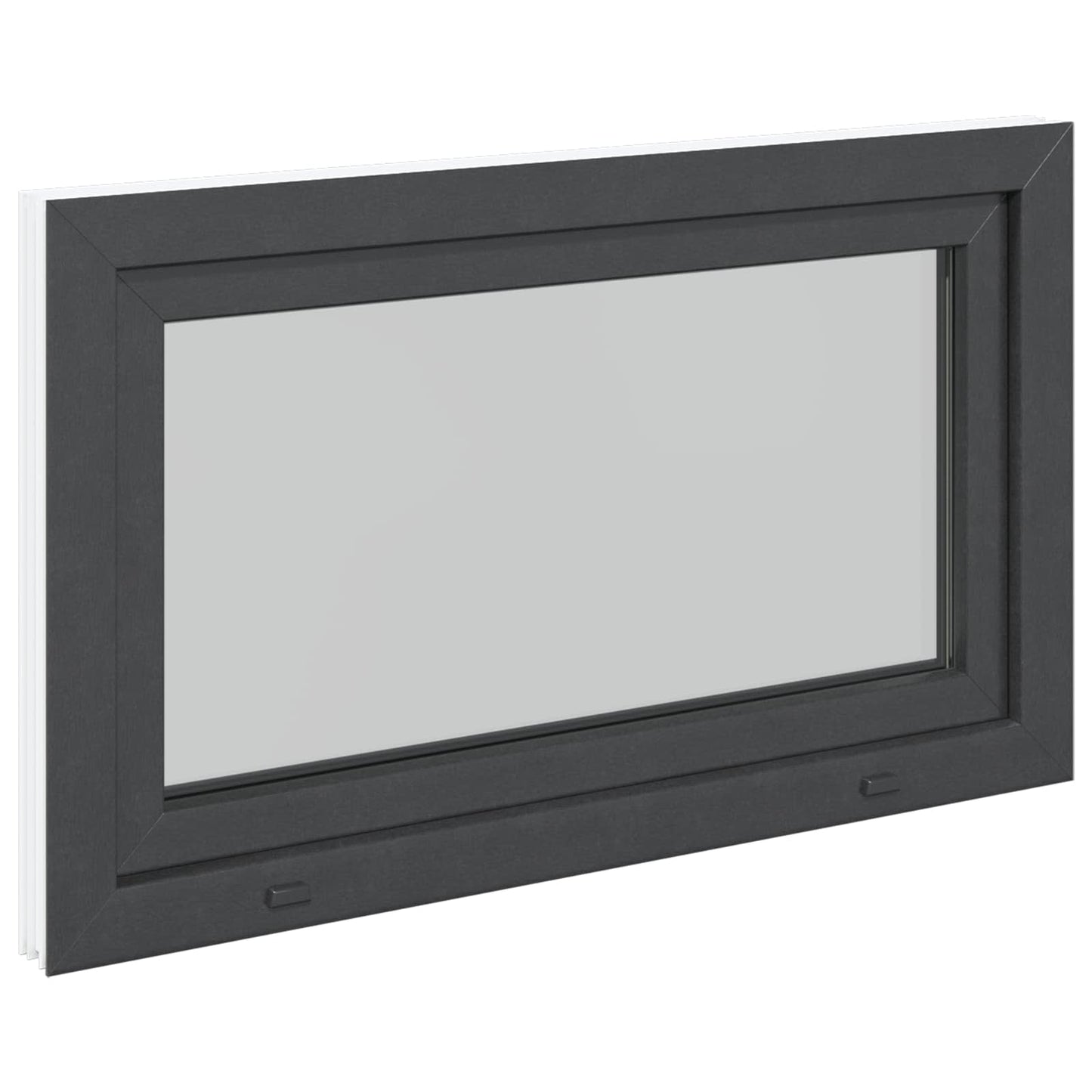 Basement Window RISOR 100 x 50 cm PVC and Glass Anthracite