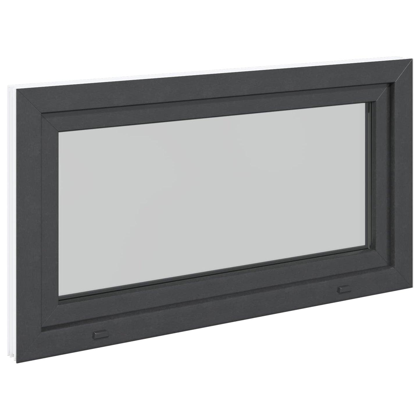 Basement Window RISOR 110 x 60 cm PVC and Glass Anthracite