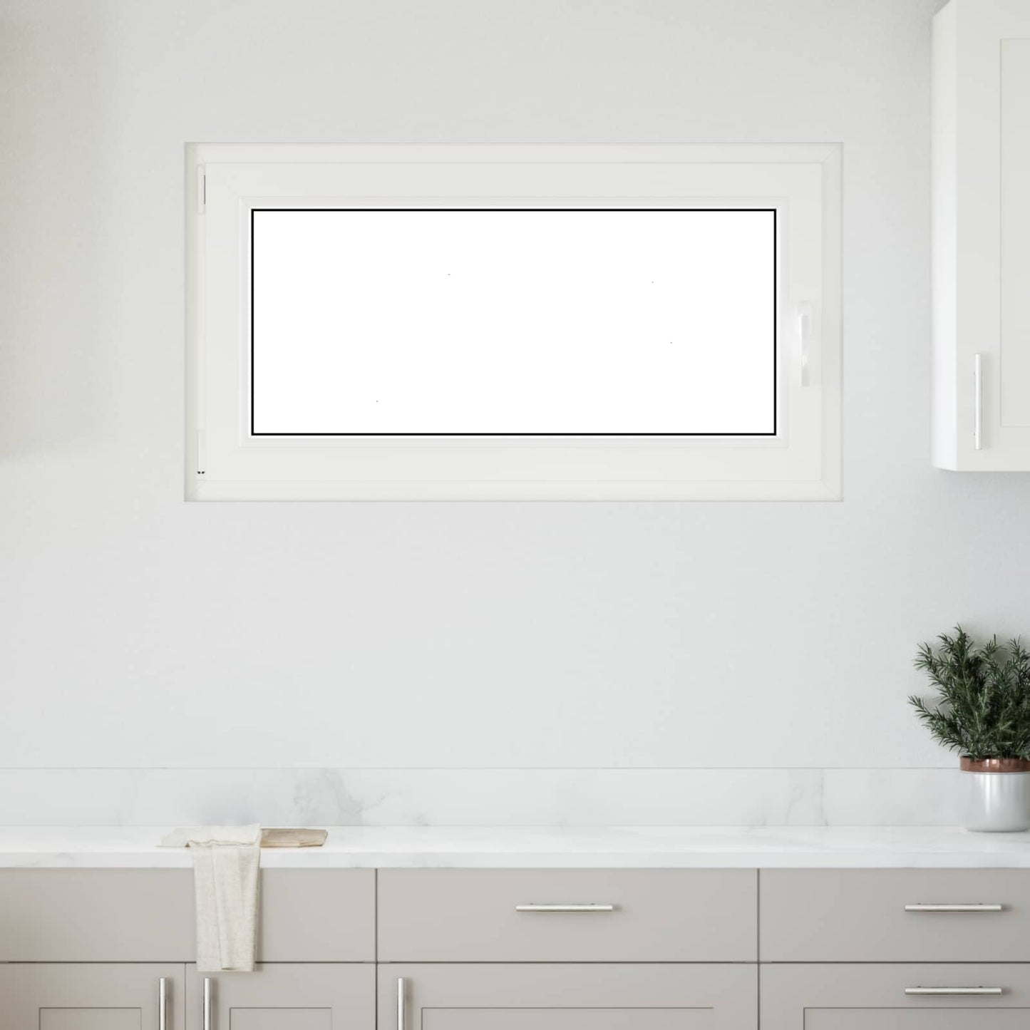 Basement Window RISOR 110 x 60 cm PVC and Glass Anthracite