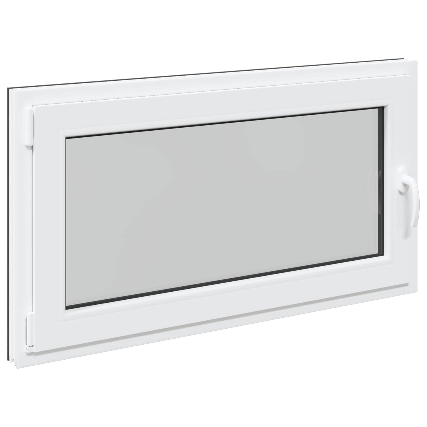 Basement Window RISOR 110 x 70 cm PVC and Glass Anthracite