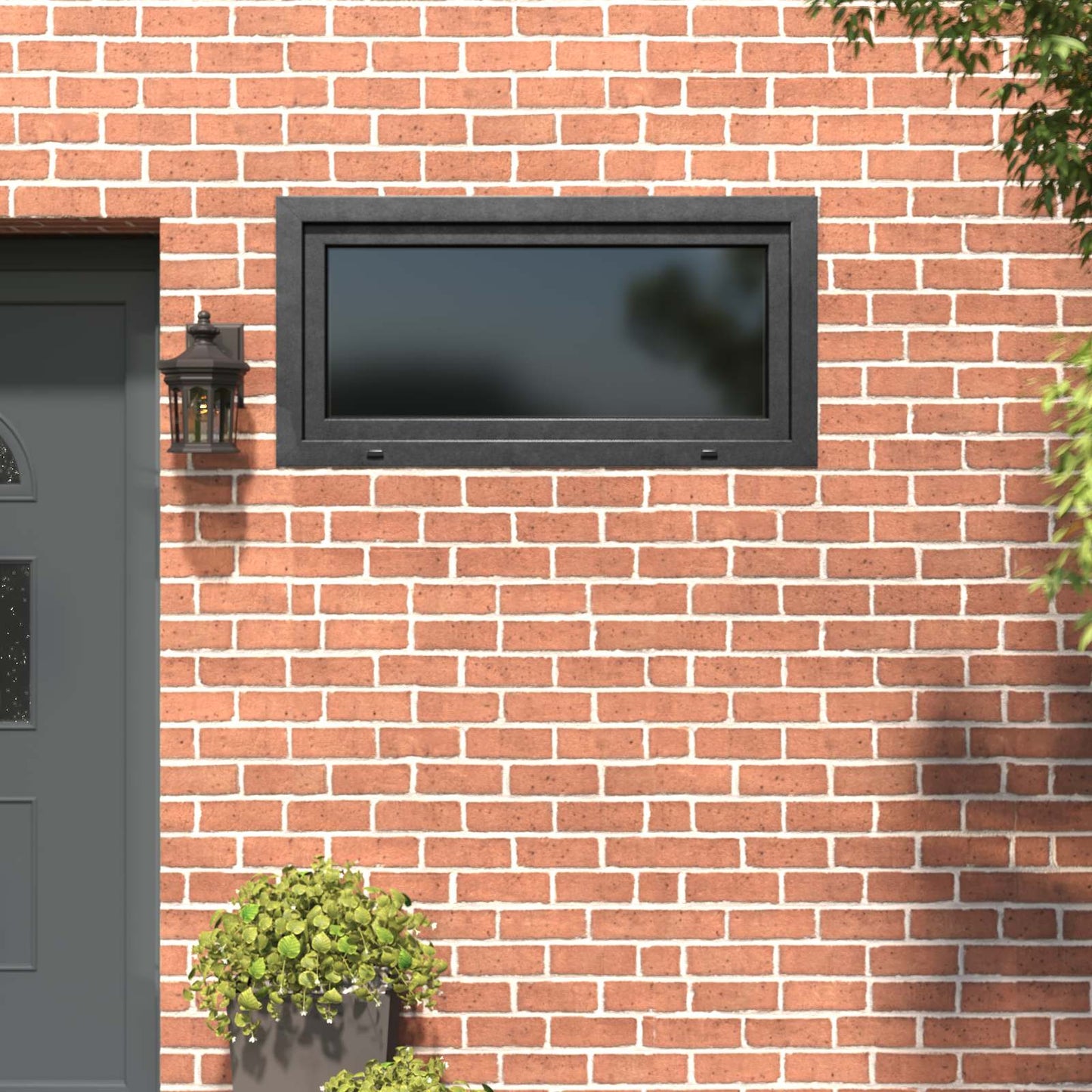Basement Window RISOR 120 x 60 cm PVC and Glass Anthracite