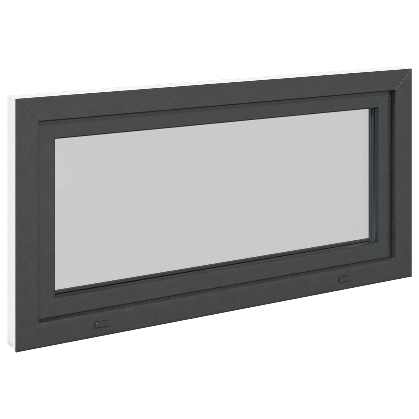 Basement Window RISOR 120 x 60 cm PVC and Glass Anthracite