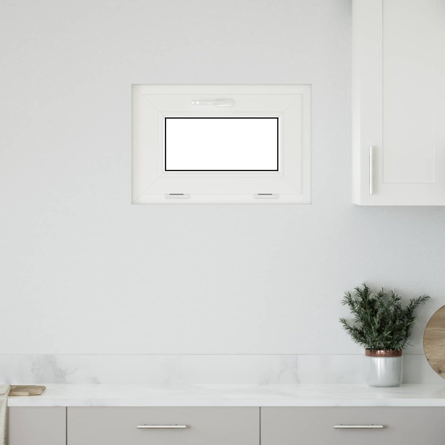 Basement Window RISOR 60 x 40 cm PVC and Glass Anthracite