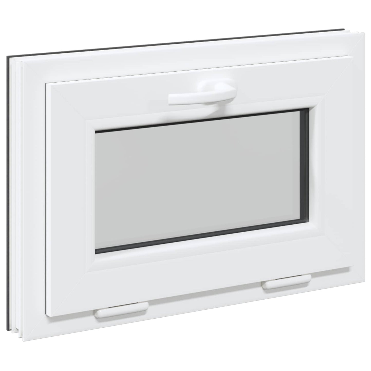 Basement Window RISOR 60 x 40 cm PVC and Glass Anthracite