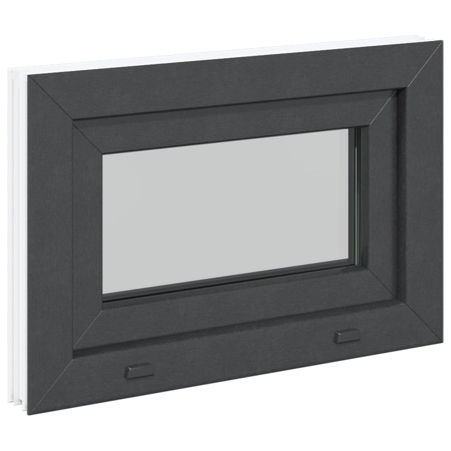 Basement Window RISOR 60 x 40 cm PVC and Glass Anthracite