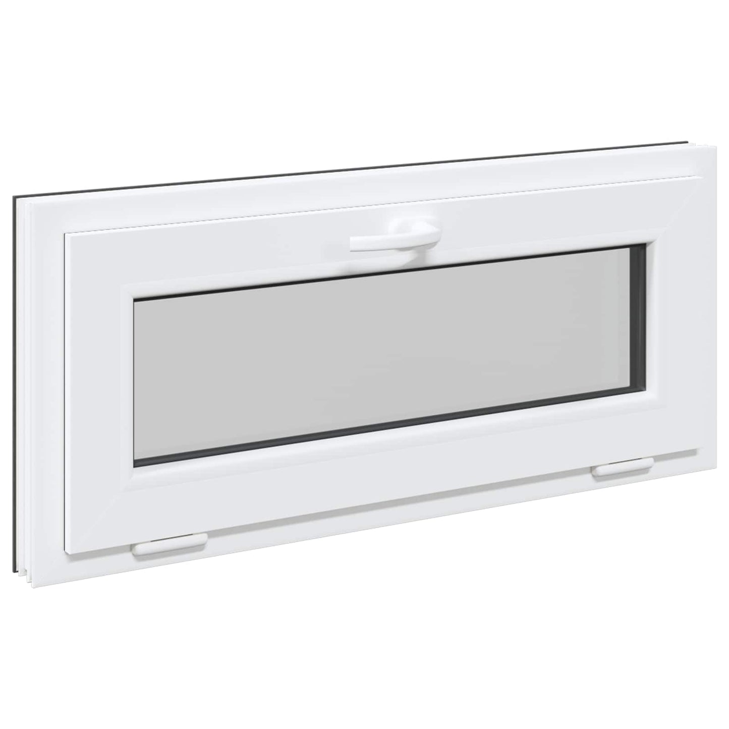 Basement Window RISOR 90 x 40 cm PVC and Glass Anthracite