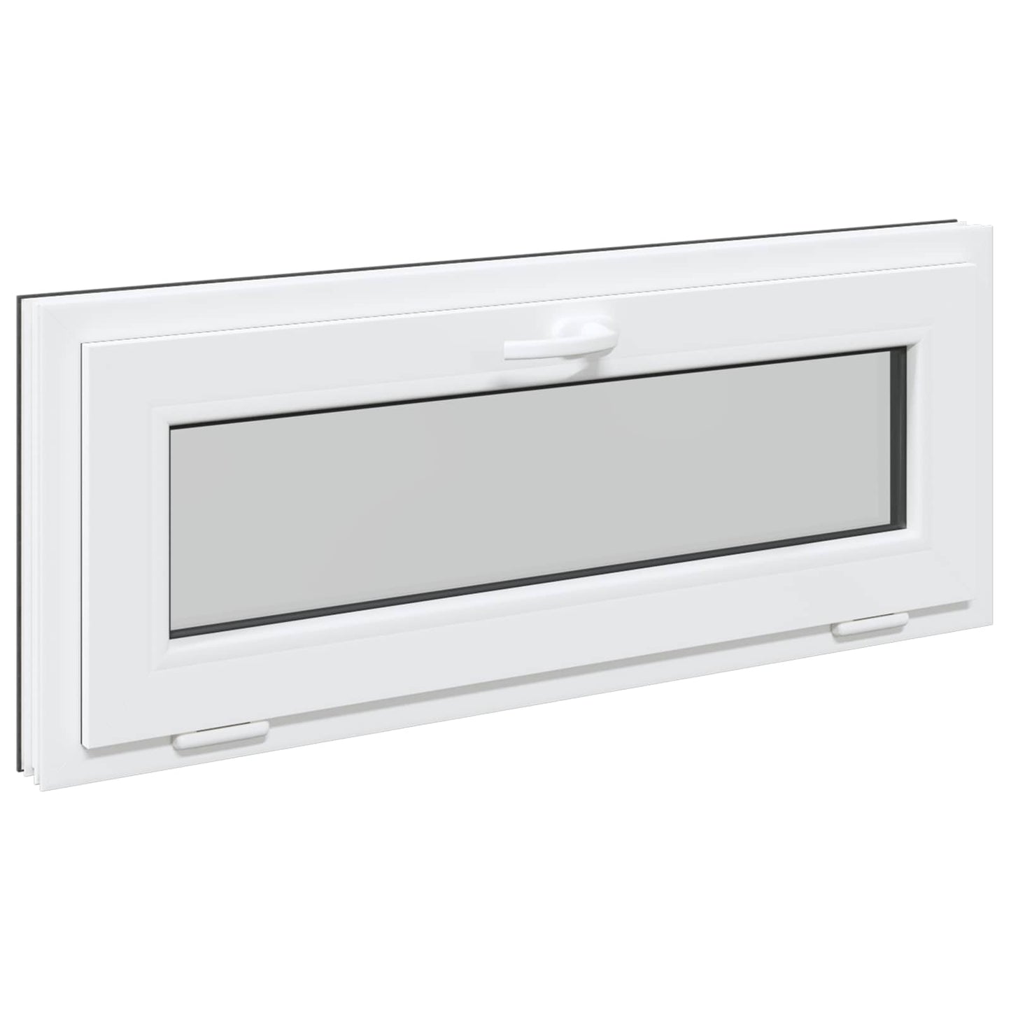 Basement Window RISOR 100 x 40 cm PVC and Glass Anthracite