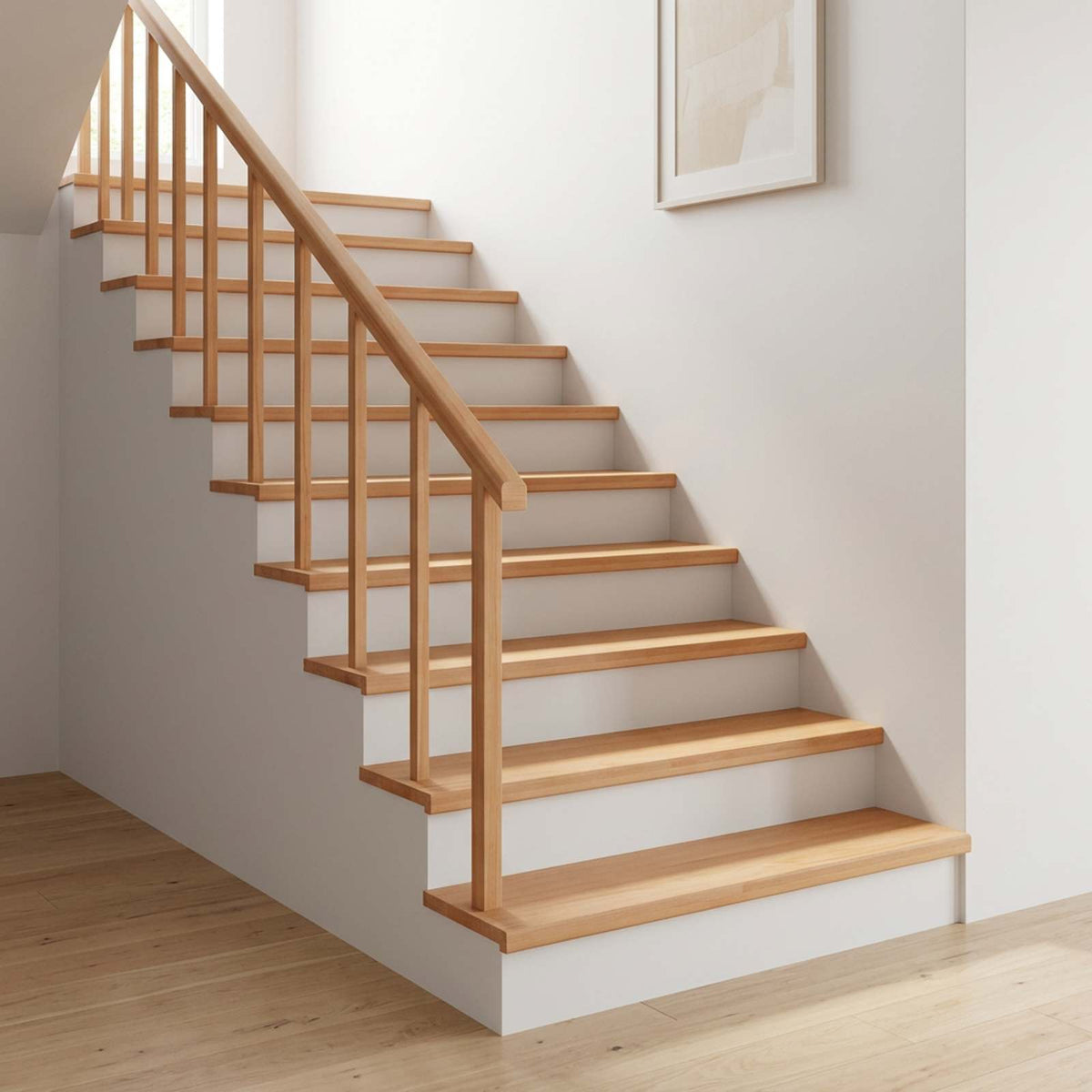 Stair Treads 4 pcs 100 x 25 x 2 cm Natural Solid Beech Wood