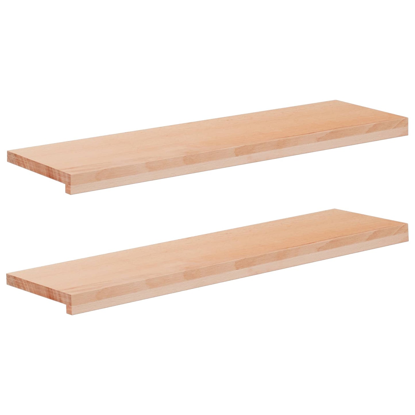 Stair Treads 2 pcs 90 x 30 x 2 cm Natural Solid Beech Wood