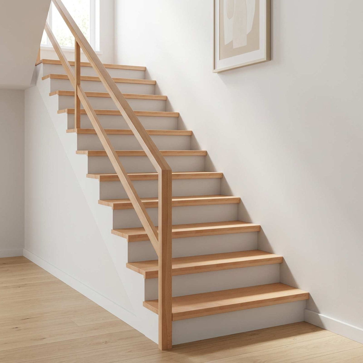 Stair Treads 4 pcs 120 x 30 x 2 cm Natural Solid Beech Wood