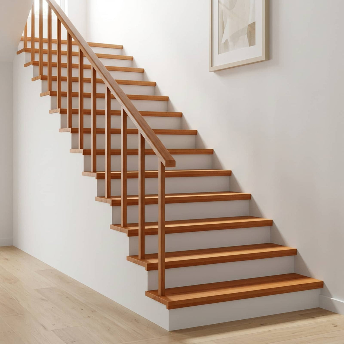 Stair Treads 8 pcs 100 x 25 x 2 cm Light Brown Solid Beech Wood