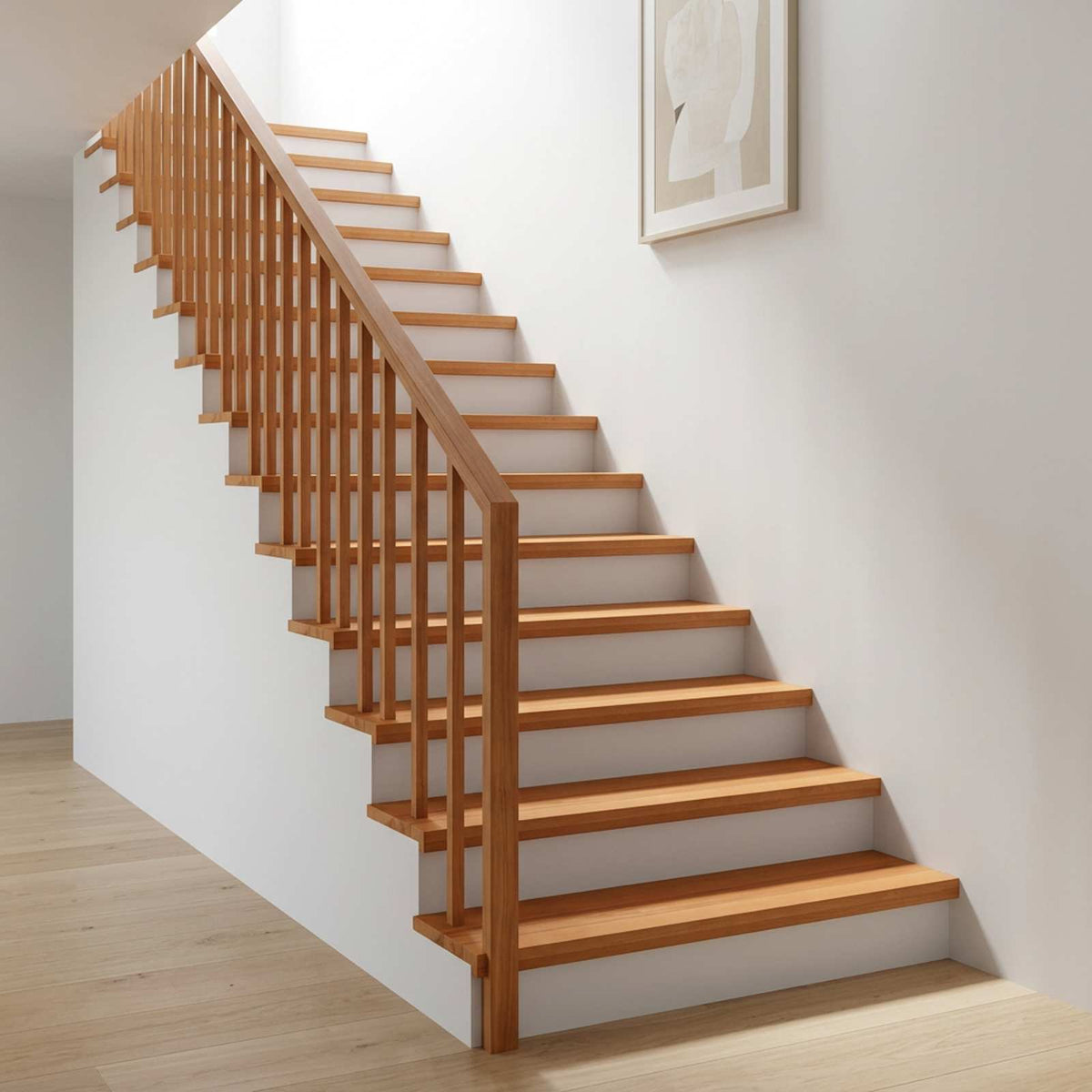 Stair Treads 8 pcs 100 x 30 x 2 cm Light Brown Solid Beech Wood