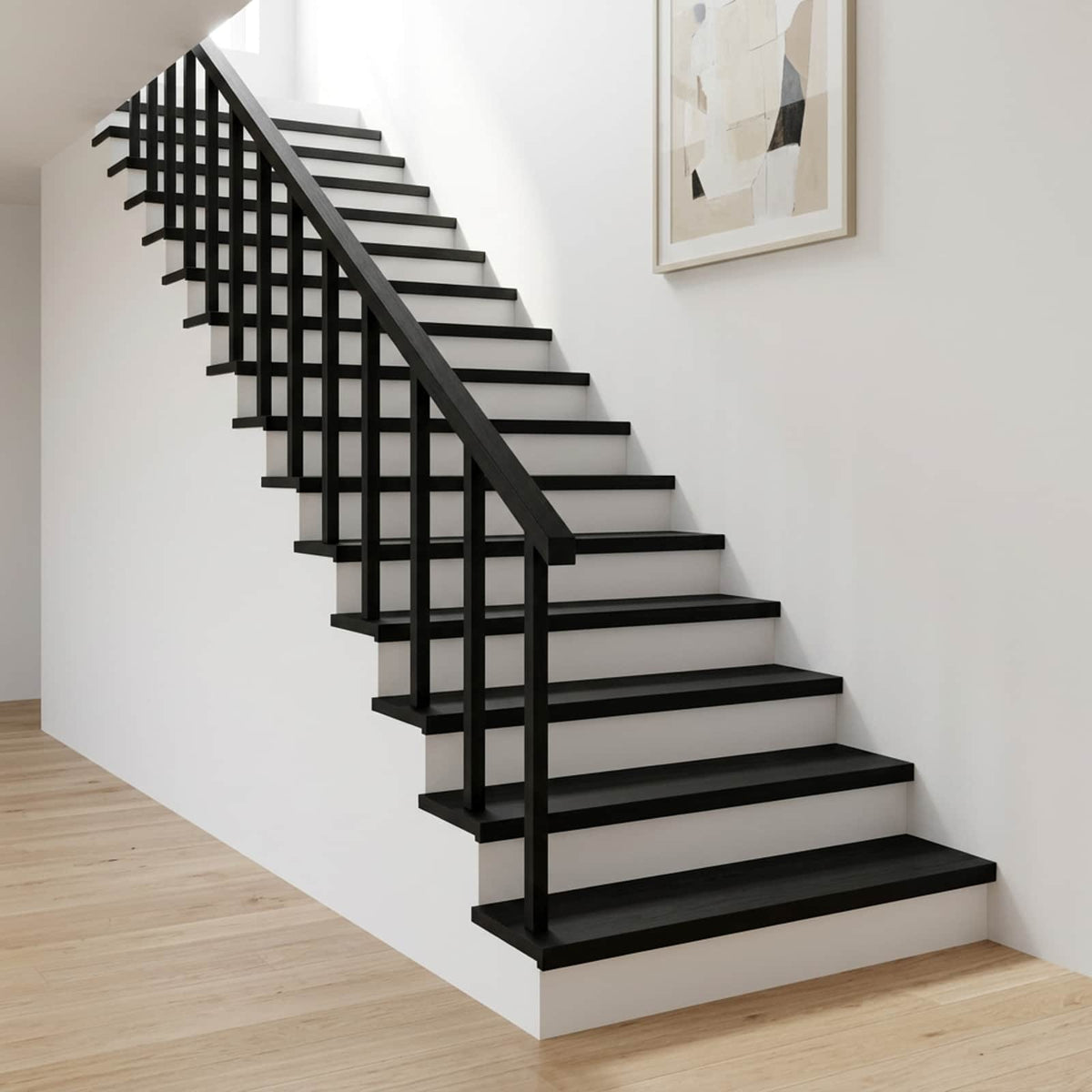 Stair Treads 16 pcs 110 x 25 x 2 cm Black Solid Beech Wood