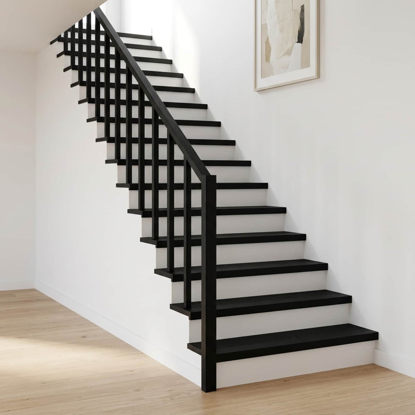 Stair Treads 4 pcs 120 x 30 x 2 cm Black Solid Beech Wood