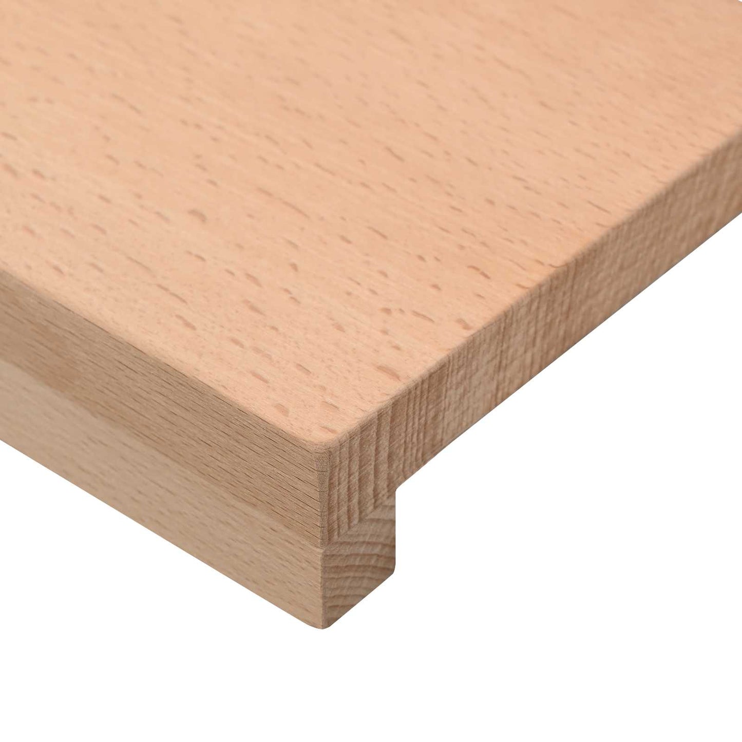 Stair Treads 16 pcs 90 x 30 x 2 cm Natural Solid Beech Wood