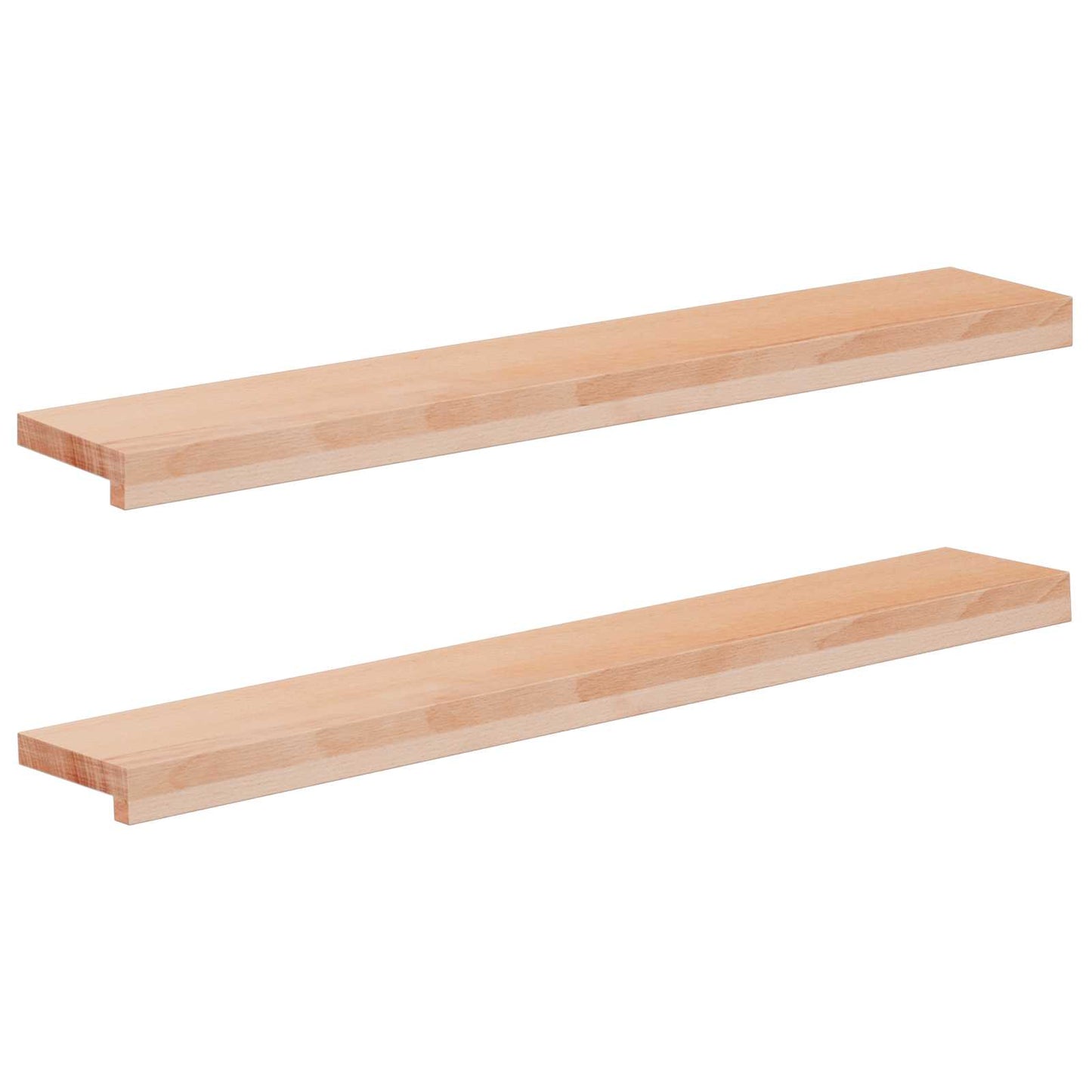 Window Sills 2 pcs Natural 90 x 15 x 2 cm Solid Beech Wood