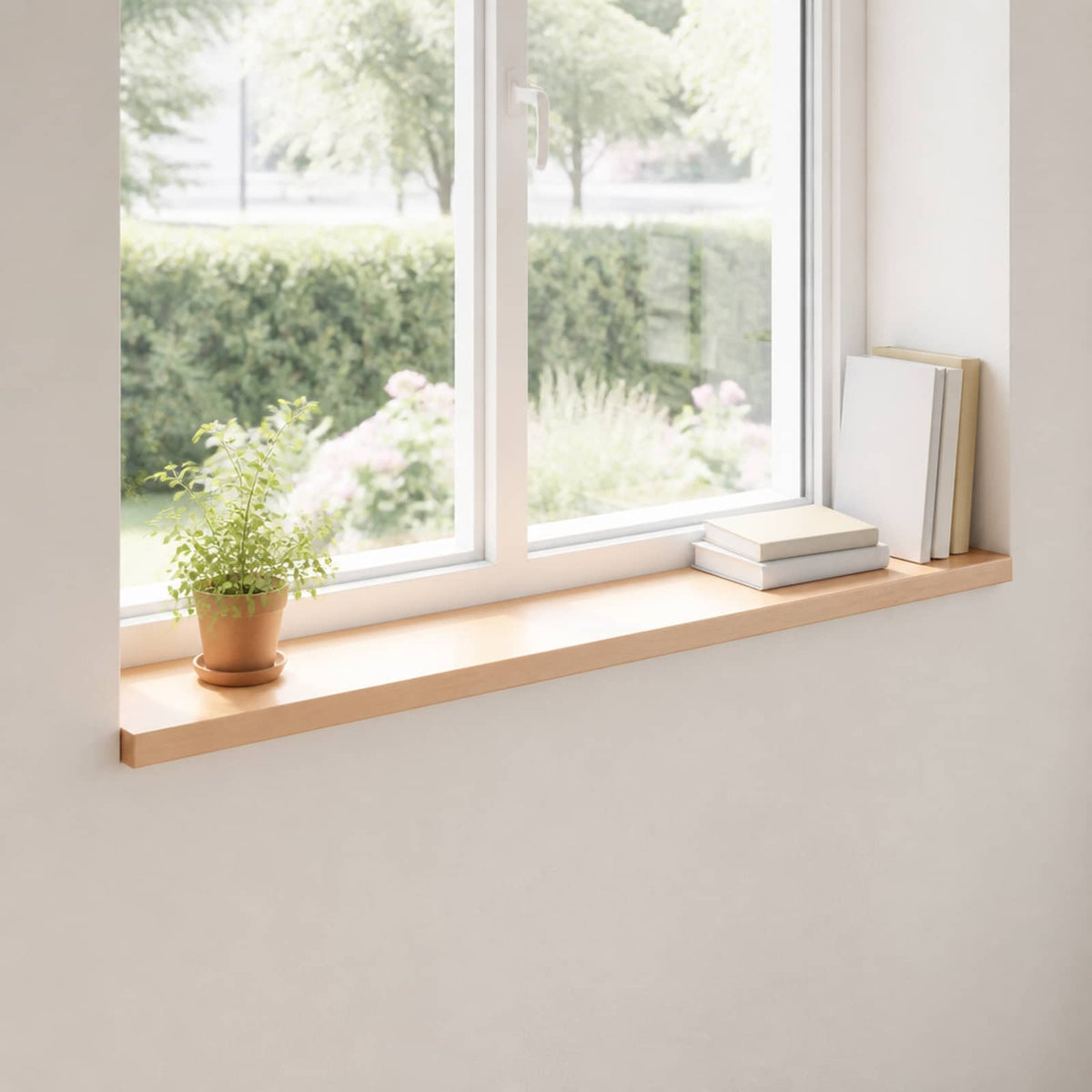 Window Sills 2 pcs Natural 160 x 15 x 2 cm Solid Beech Wood