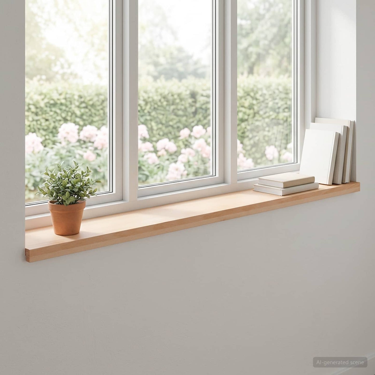 Window Sills 2 pcs Natural 140 x 15 x 2 cm Solid Beech Wood