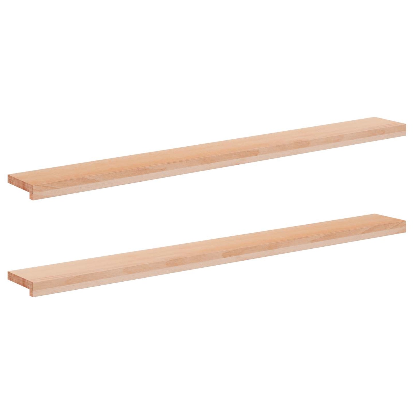 Window Sills 2 pcs Natural 160 x 15 x 2 cm Solid Beech Wood