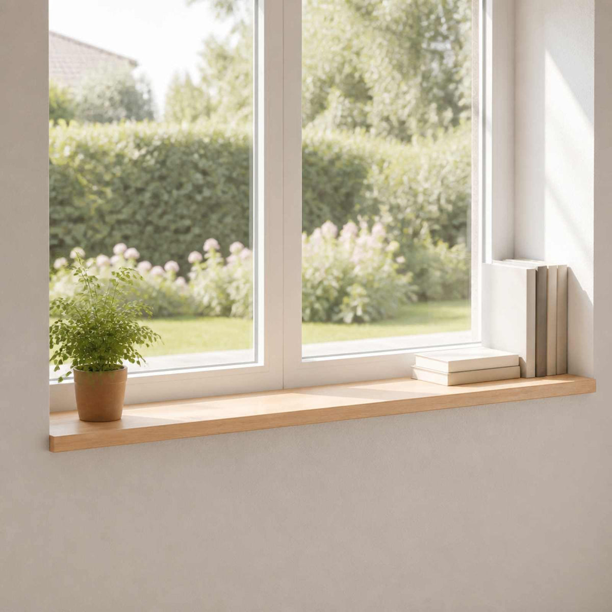 Window Sills 2 pcs Natural 160 x 20 x 2 cm Solid Beech Wood
