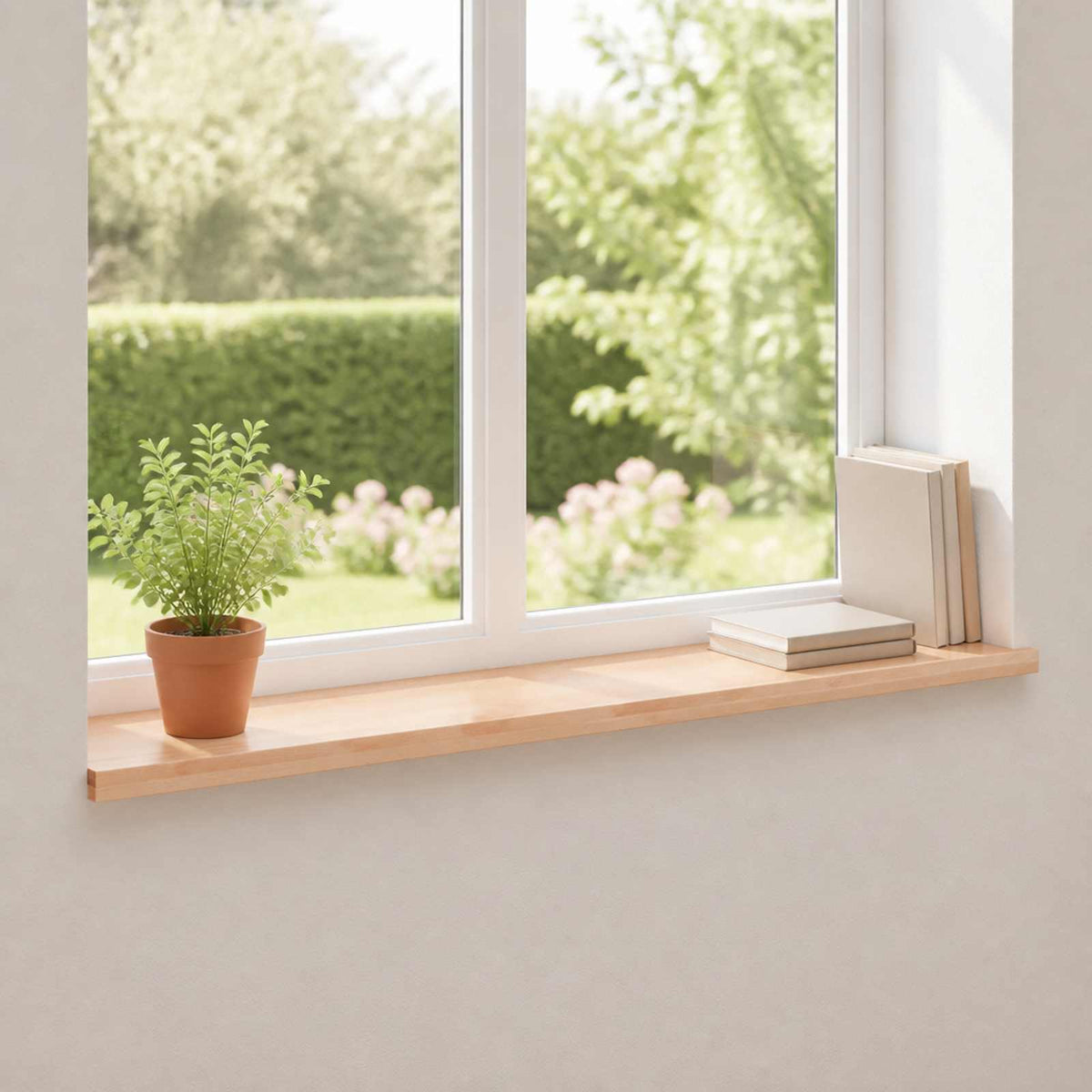 Window Sills 2 pcs Natural 160 x 25 x 2 cm Solid Beech Wood