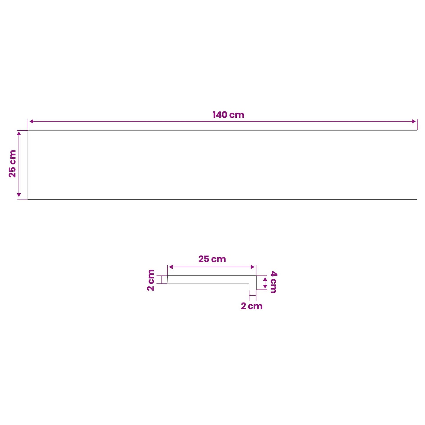 Window Sills 2 pcs Natural 140 x 25 x 2 cm Solid Beech Wood