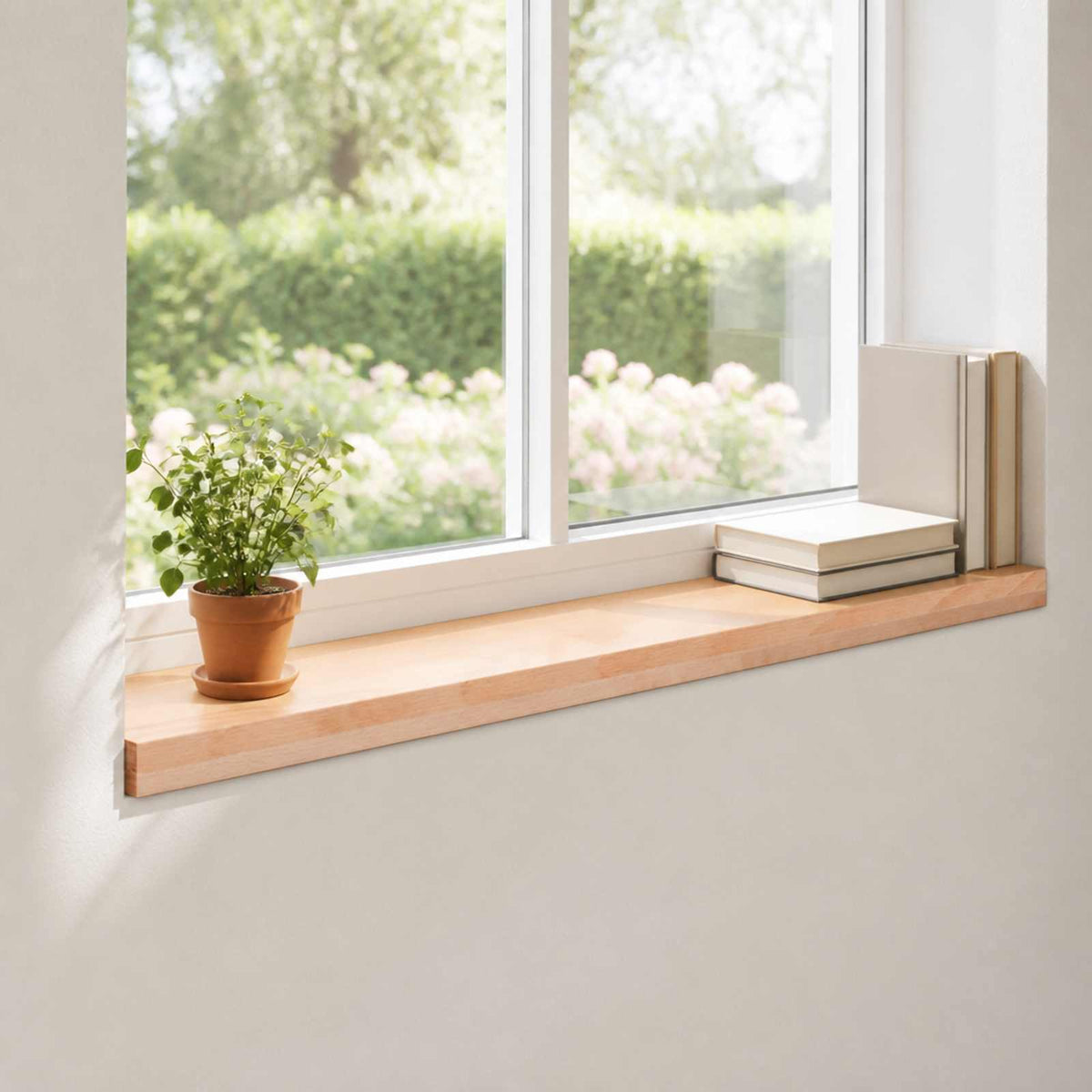 Window Sills 2 pcs Natural 100 x 30 x 2 cm Solid Beech Wood