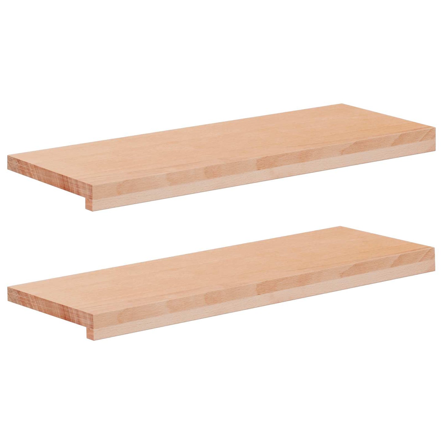 Window Sills 2 pcs Natural 70 x 30 x 2 cm Solid Beech Wood