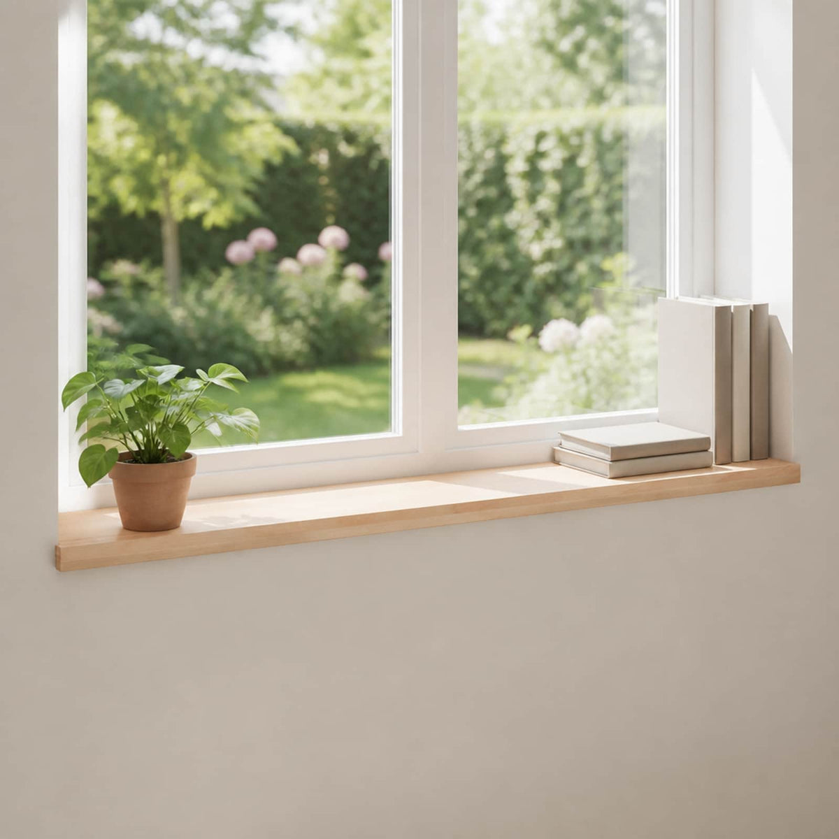 Window Sills 2 pcs Natural 160 x 30 x 2 cm Solid Beech Wood