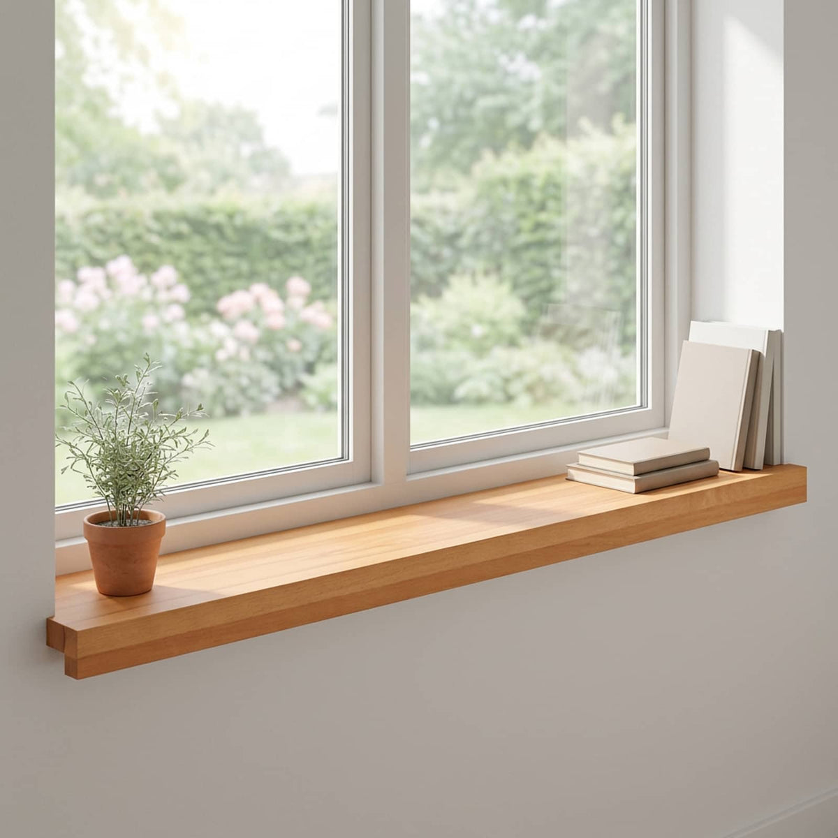 Window Sills 2 pcs Light Brown 100 x 15 x 2 cm Solid Beech Wood