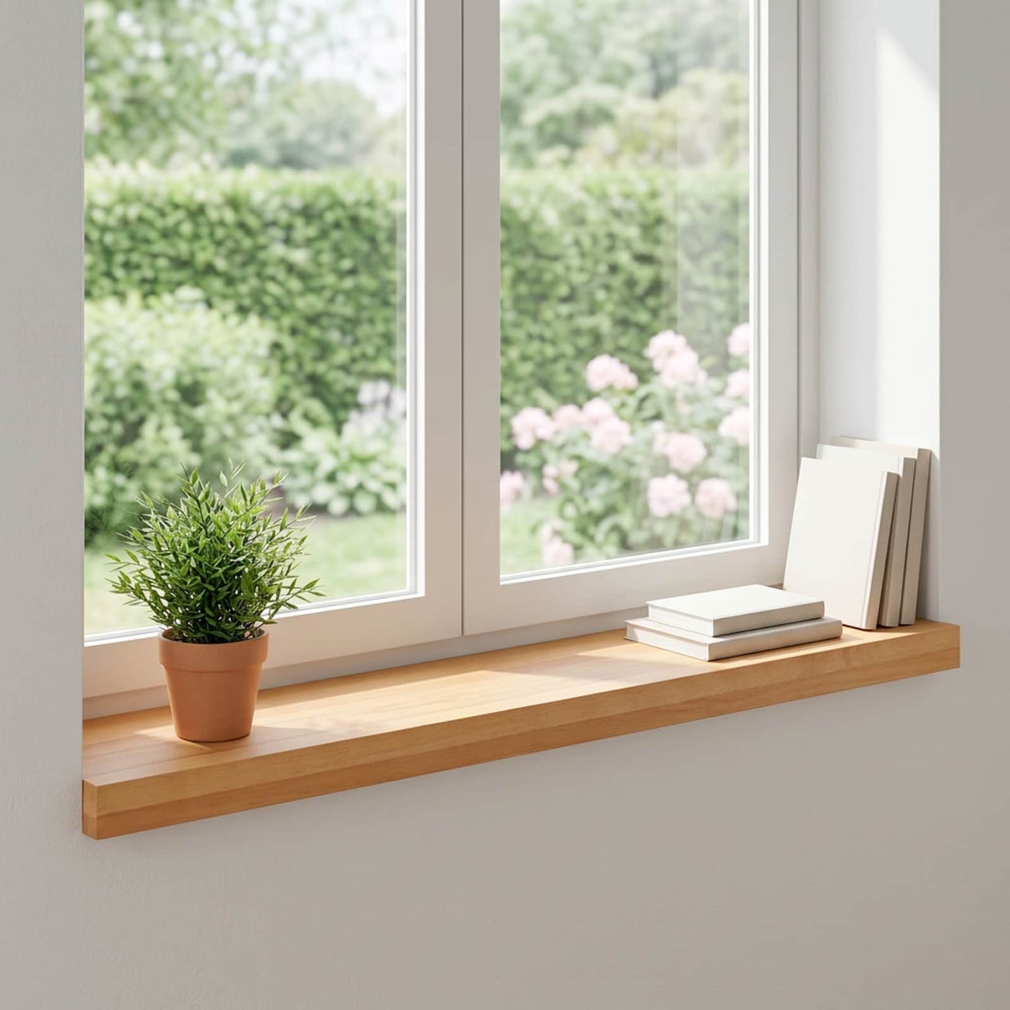 Window Sills 2 pcs Light Brown 70 x 20 x 2 cm Solid Beech Wood