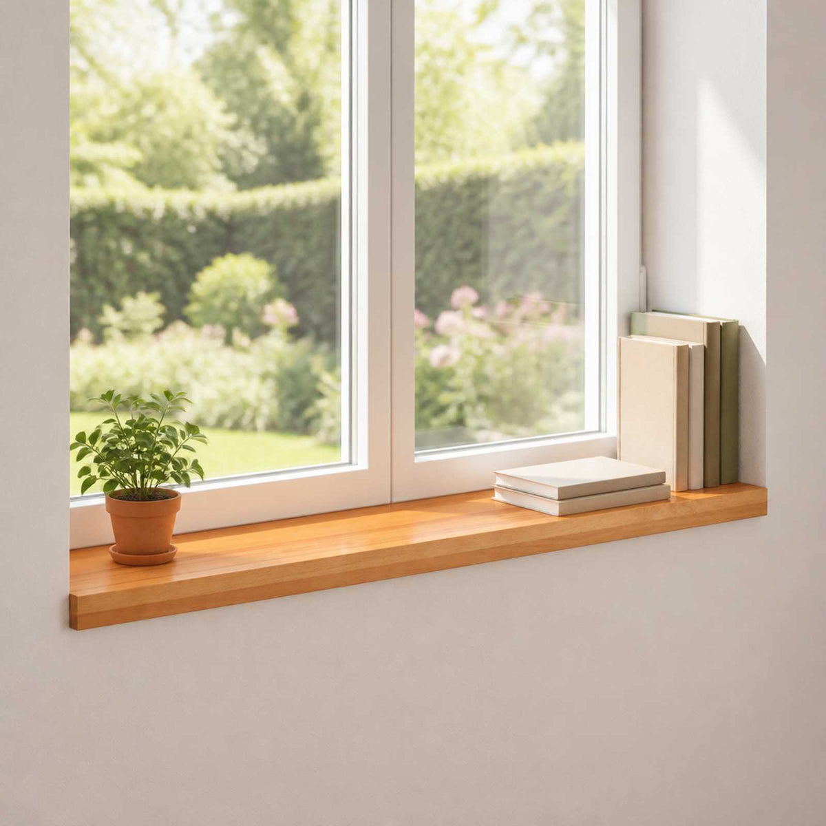Window Sills 2 pcs Light Brown 90 x 20 x 2 cm Solid Beech Wood