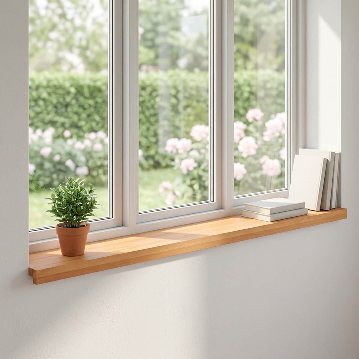 Window Sills 2 pcs Light Brown 160 x 20 x 2 cm Solid Beech Wood