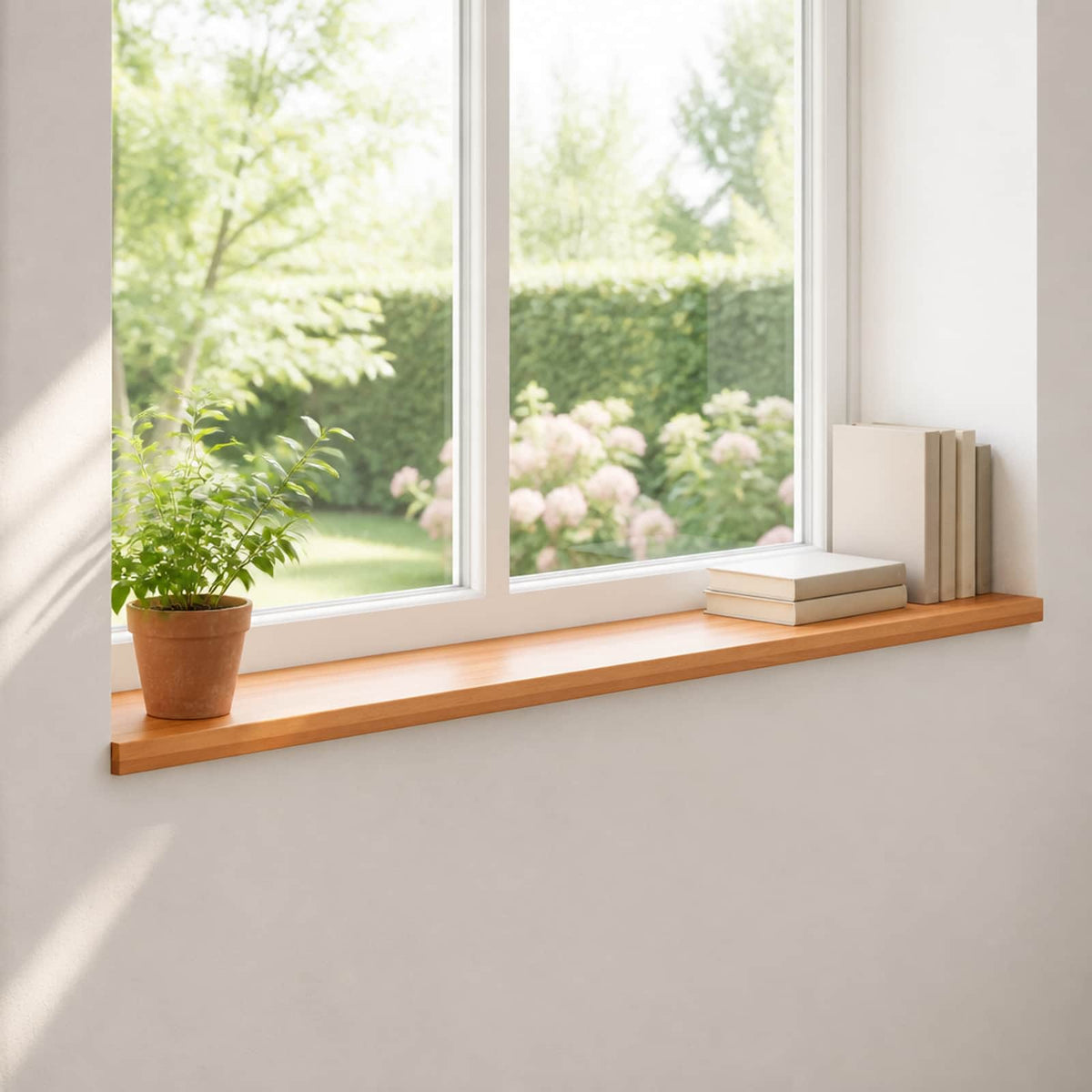 Window Sills 2 pcs Light Brown 140 x 20 x 2 cm Solid Beech Wood