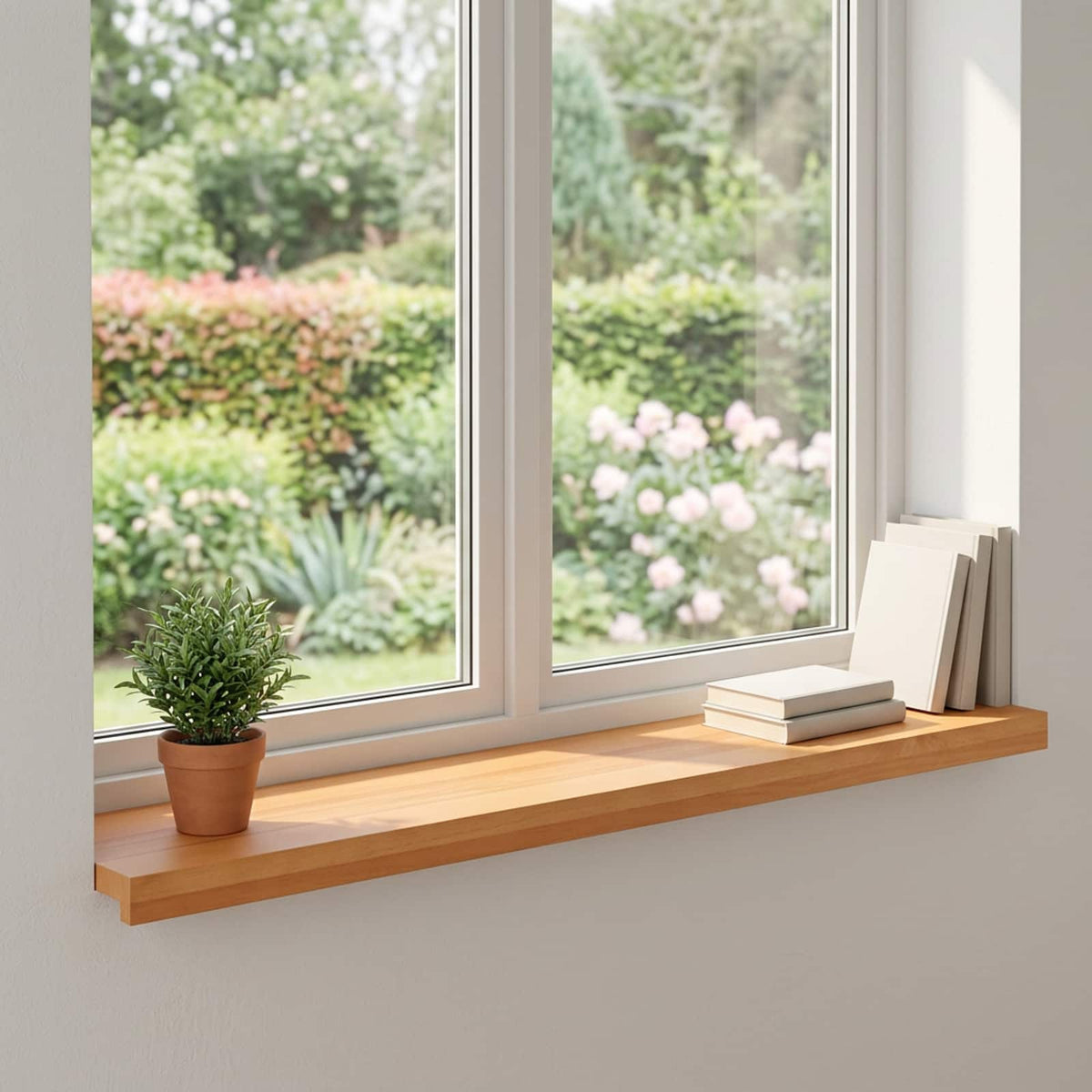 Window Sills 2 pcs Light Brown 100 x 25 x 2 cm Solid Beech Wood