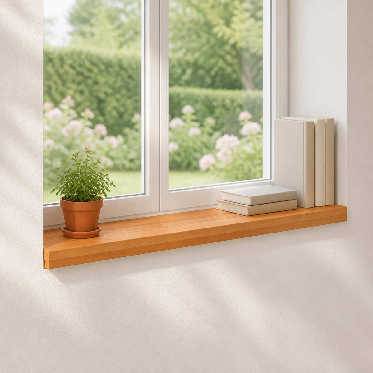 Window Sills 2 pcs Light Brown 100 x 25 x 2 cm Solid Beech Wood