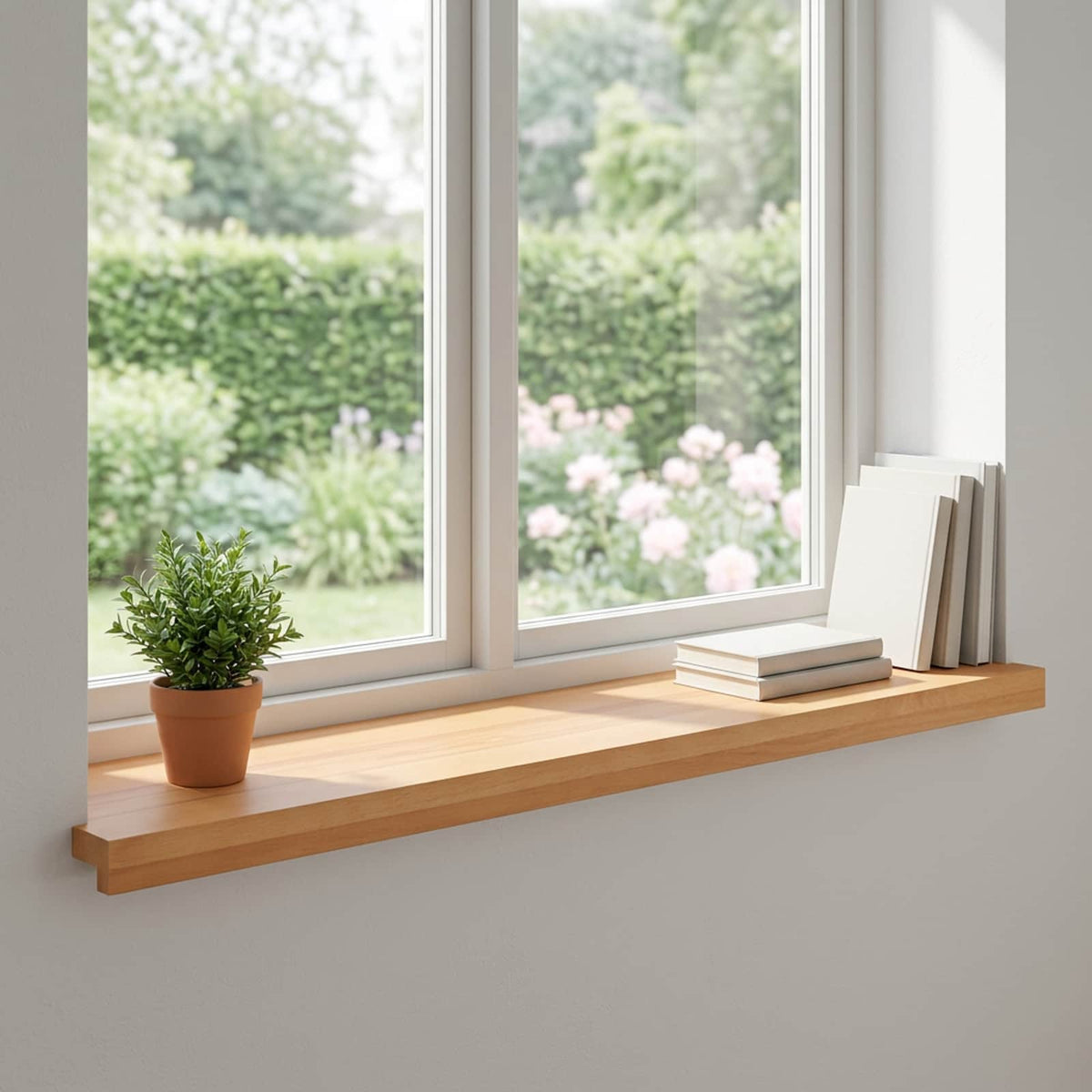 Window Sills 2 pcs Light Brown 100 x 30 x 2 cm Solid Beech Wood