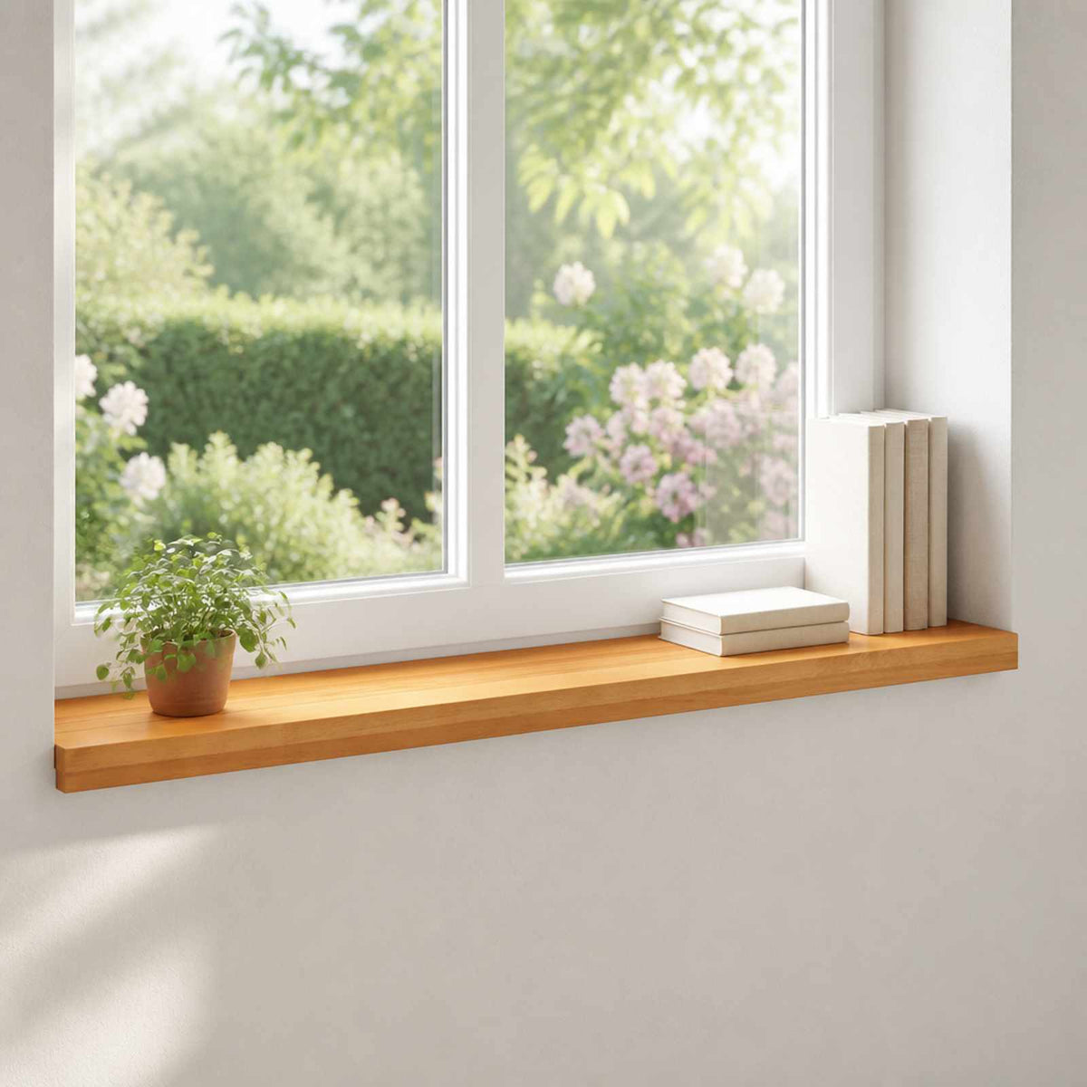 Window Sills 2 pcs Light Brown 100 x 30 x 2 cm Solid Beech Wood