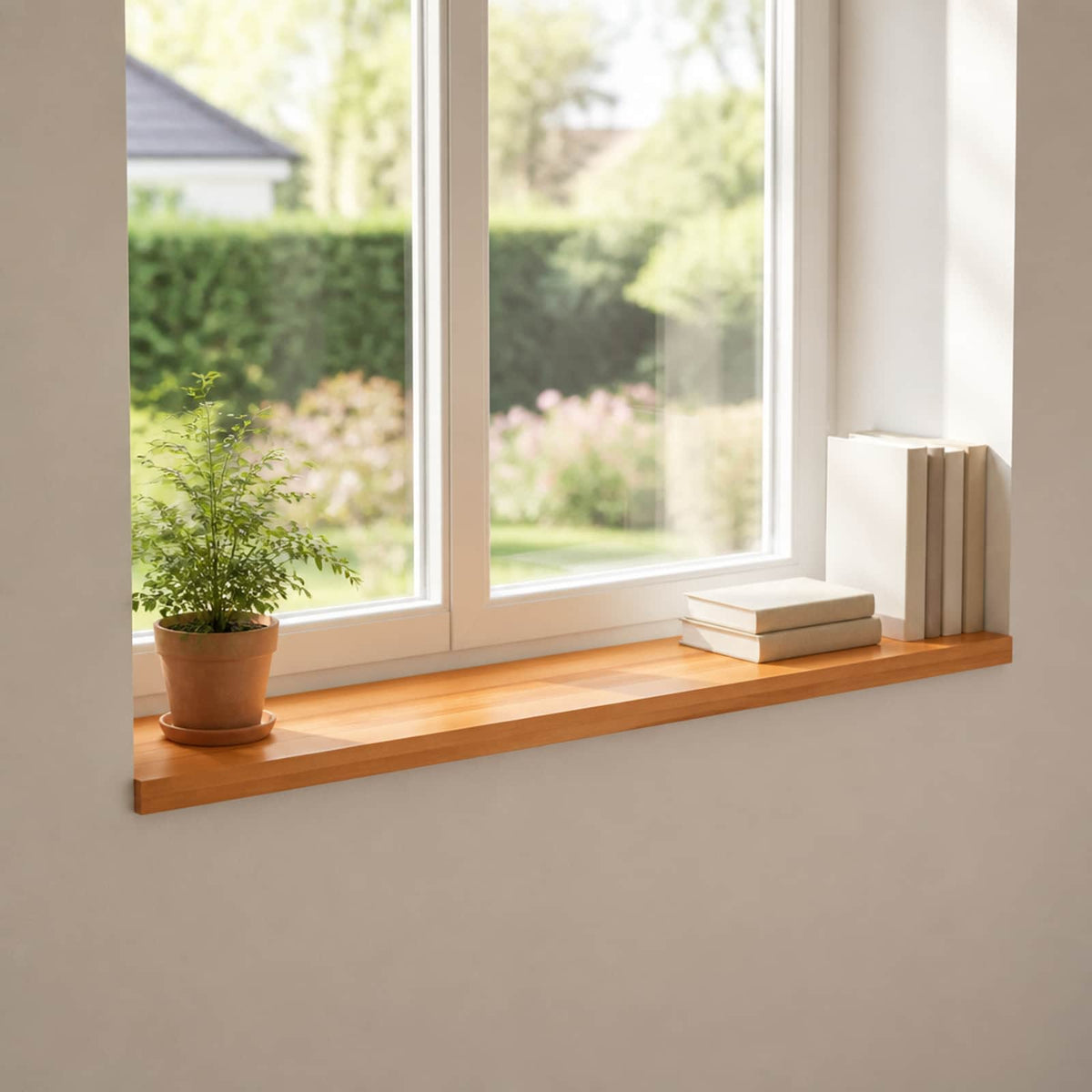 Window Sills 2 pcs Light Brown 110 x 30 x 2 cm Solid Beech Wood